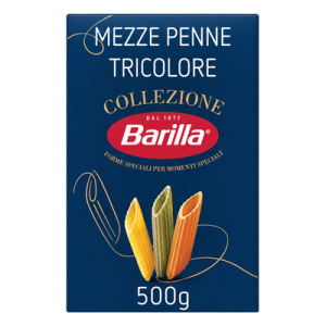 Mezze Penne Tricolore (Üç Renkli Kalem) Makarna